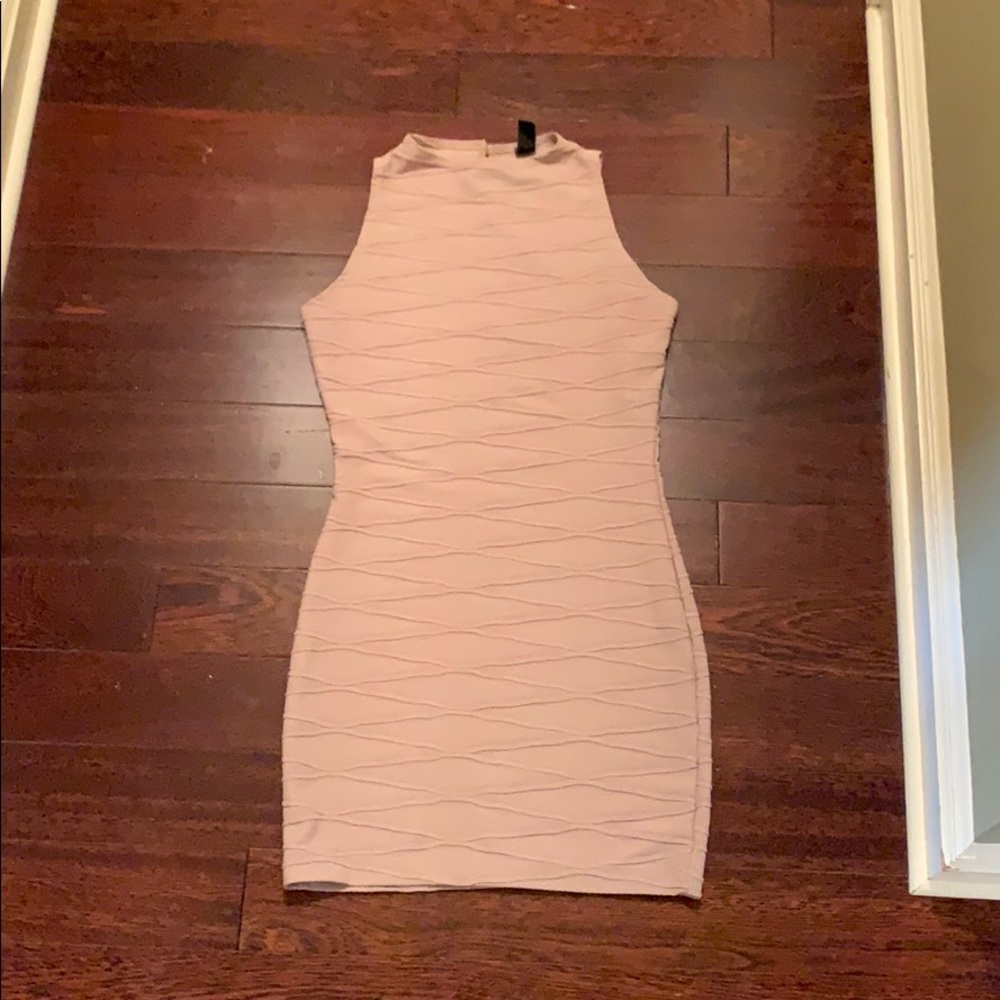 Tan fitted dress